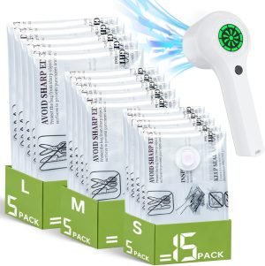 Travel Vacuum Storage Bag with Rechargeable Cordless Pump