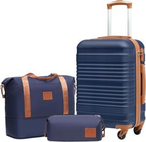 Coolife 3-Piece Luggage Set 