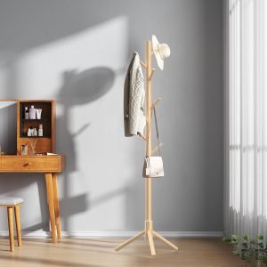 Wooden Coat Rack Stand 