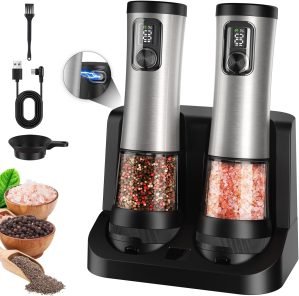 Electric Salt & Pepper Grinder Set
