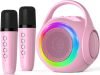 Mini Karaoke Machine for Kids with 2 Microphones