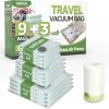 12-Pack Travel Vacuum Storage Bags with Rechargeable Air Pump 