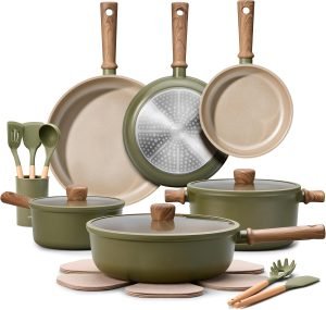 21-Piece Ceramic Cookware Set