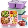 4 Pack Divided Snack Containers