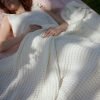 Bedsure Cooling Cotton Waffle King Size Blanket