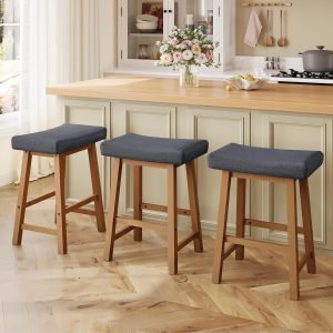 24-Inch Counter Height Bar Stools Set of 3 