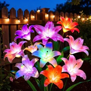 4 Pack Solar Flower Lights
