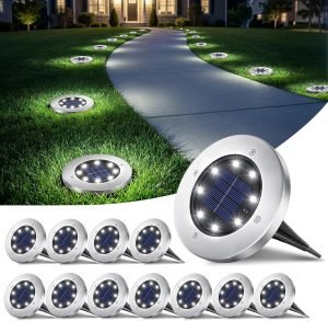 12 Pack Solar Lights for Outside