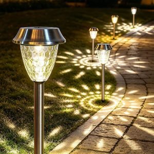 Solar Pathway Lights Outdoor 4 Pack