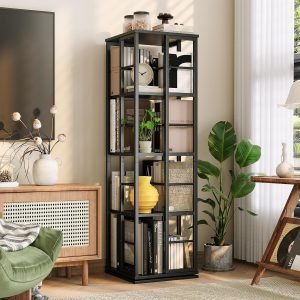 4-Tier Rotating Bookshelf 