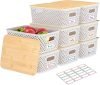 8 Packs Plastic Storage Bins