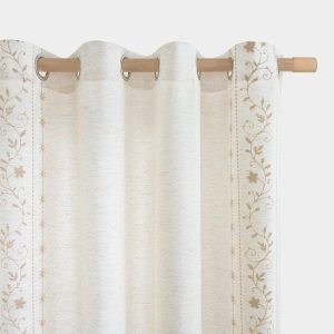 Border Leaf Printed Curtains