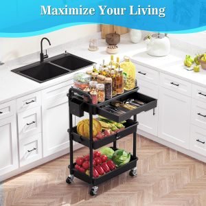 3 Tier Rolling Storage Carts