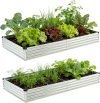 (2 PCS) Galvanized Raised Garden Bed