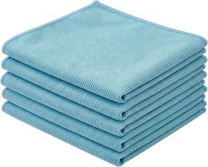 5-Pack Microfiber Glass Towels 