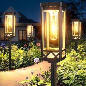 Taller Solar Pathway Lights Outdoor