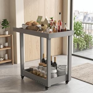  2-Shelf Outdoor Grill Cart