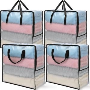 4-Pack Oversized Clear Storage Bags