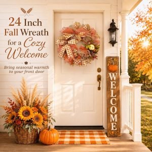 24-Inch Fall Wreath for Front Door