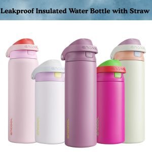 Leakproof Insulated Water Bottle with Straw