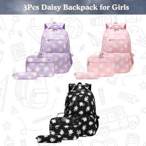 3Pcs Daisy Backpack for Girls