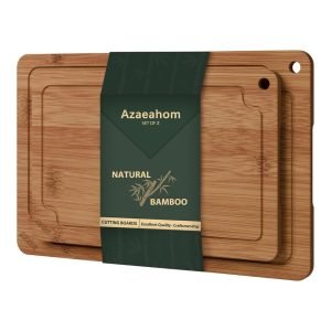 2-Piece Bamboo Cutting Board Set