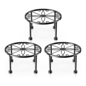 3 Packs Black Metal Plant Stand