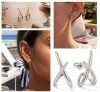 MUMREUES Criss Cross Earrings
