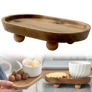 Round Wooden Decorative Tray