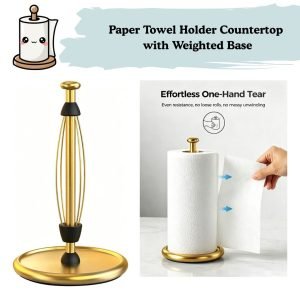 Paper Towel Holder Countertop with Weighted Base