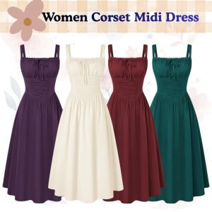 Women Corset Midi Dress