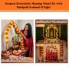 Ganpati Decoration Mandap Stand Kit with Marigold Garland & Light