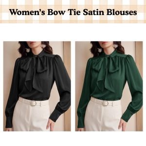 Women’s Bow Tie Satin Blouses