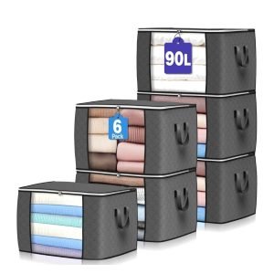 90L Large Storage Bags 6 Pack