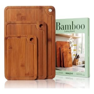 3 Pack Bamboo Cutting Board Set