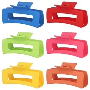 4-Inch Big Hair Claw Clips – 6-Piece Set