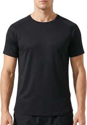 Mens Athletic Running Crew Neck Gym T-Shirts