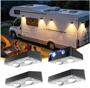 Solar Fence Lights Outdoor 4-Pack