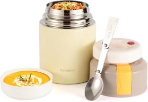 Stainless Steel Thermal Food Container with Spoon