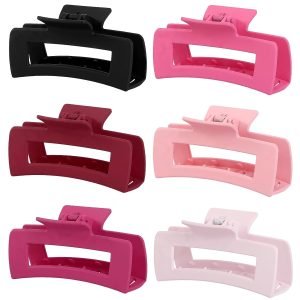Sisiaipu 4 Inch Big Hair Claw Clips 6 Pcs