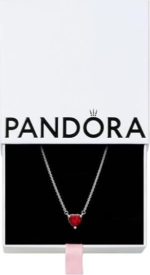 PANDORA Sparkling Heart Halo Pendant Collier Necklace