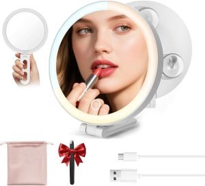 Travel Makeup Mirror with Lights 