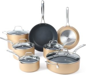 12-Piece Hard-Anodized Nonstick Cookware Set