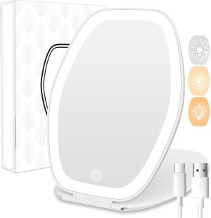 Travel Makeup Mirror with Light
