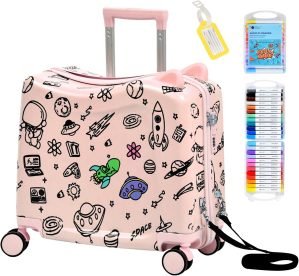 Kids Ride-On Suitcase with Cute Ears