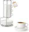 4oz Espresso Cup Set with Stand – 4-Piece