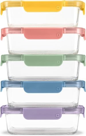 Ello Glass Meal Prep Containers & Lids