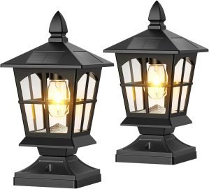 2-Pcs Post Solar Lights