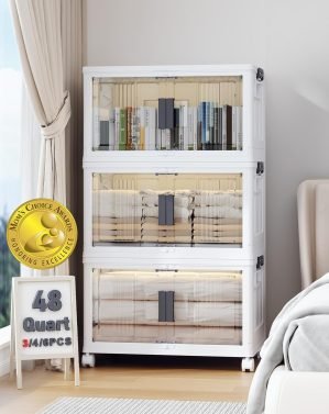 144QT Storage Bins with Lids for Closets