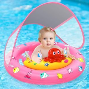 Baby Pool Float with UPF50+ Canopy